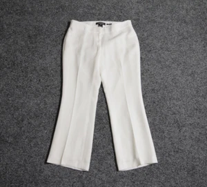 Lafayette 148 Trouser Manhattan Pants White Womens 0 Cropped Flare tapered - Picture 1 of 8