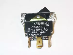 1 pz. Carling TIGL51-1C-BL-FN DPDT Interruttore a dondolo, 250 VAC, 3/4HP,10A, Nuovo - Foto 1 di 1