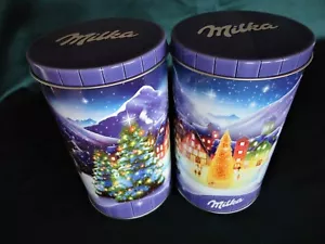 2x Milka Gebäckdose Weihnachten Plätzchen Kekse Vorratsdose Tannenbaum NEU - Bild 1 von 12