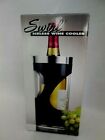 Swirl Modern Iceless Black & Silver & Wine Bottle Cooler by Prodyne NIB