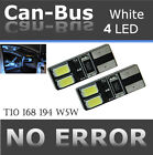 4Pc T10 White Canbus 4 Led Samsung Chips Replace Factory Door Panel Lights V587