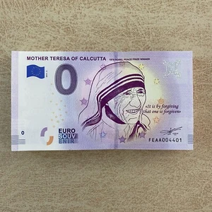 Paquete de billetes de recuerdo de 0 euros cero x100 Madre India Teresa de Calcuta - Imagen 1 de 5