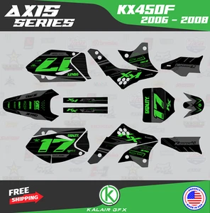 Graphics Kit for Kawasaki KX450F (2006-2008) Axis-Green-Shift - Picture 1 of 6