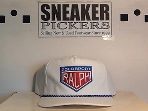 Polo Sport RALPH Checkered Flag Racing RETRO Cap - White - One Size - NEW ! - Picture 1 of 16
