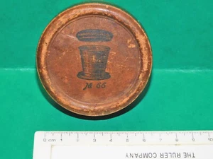 SMALL ANTIQUE ROUND CARDBOARD BOX FOR NO.66 COLLAPSIBLE BEAKER (MISSING) - Picture 1 of 3