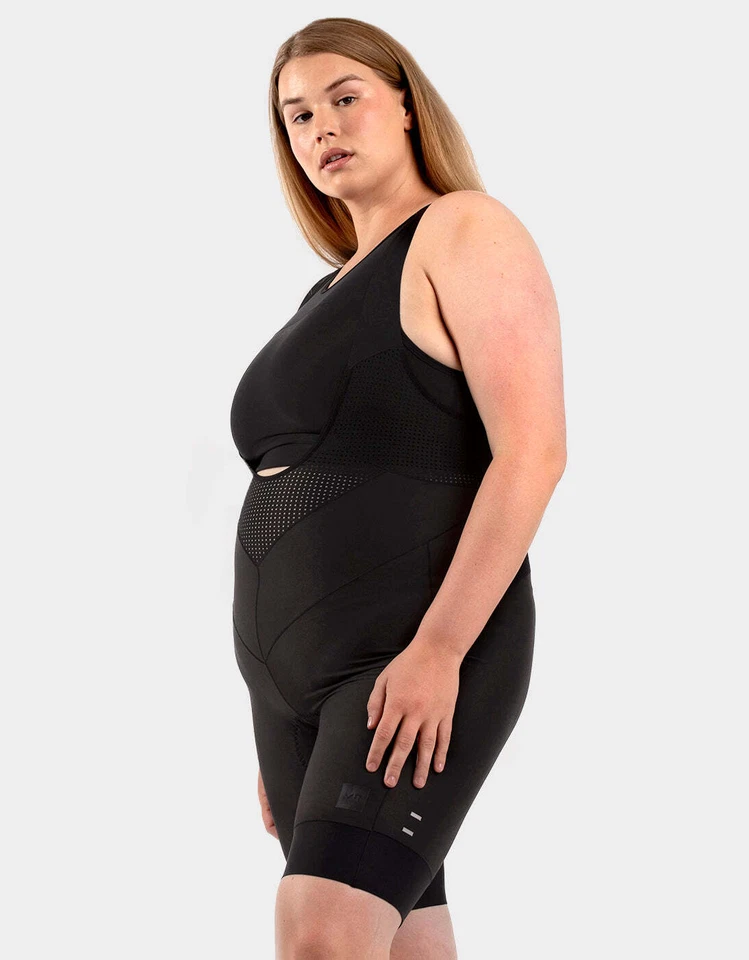 Machines For Freedom Endurance Bib Short 2.0 Tall 9.5" Wmn Blk S - Image 1 of 1