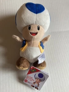 Nintendo Blue Toad All Star Plüschtier 8 Zoll Super Mario Bros Little Buddy Japan - Neu - Bild 1 von 4
