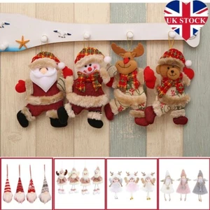 4PCS Christmas Tree Hanging Gnome Plush Gonk Santa Doll Pendants Xmas Decoration - Picture 1 of 27