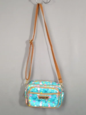 Lily Bloom Crossbody Bag,"Parrots In Paradise",Zip Close,Strap Has Been Replaced - Image 1 of 4