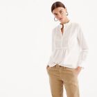 New Jcrew Popover Shirt With Lace Bib White G8647 Size 0