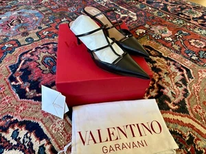 Valentino Rockstud Wispy 50 Leather Mule Women's Black 38.5 size 8/8.5 $450 - Picture 1 of 5