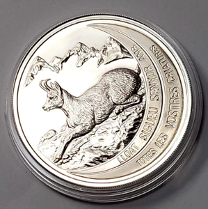 Andorra 10 Diners 1992 PP Silber 1oz Gams Pyrenäen Gemse Gamsbock - Bild 1 von 2