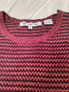 Eight Eight Eight Burgundy And Black Sweater Pullover Small - Picture 1 of 13