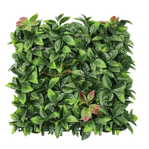 20"x20" Artificial Faux Photinia Leaf Privacy Fence Screen Decor Panels Hedge - Picture 1 of 37