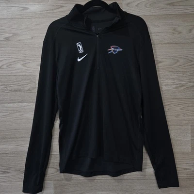 Nike OKC Oklahoma City Blue 1/4 Zip Top Mens Medium Dri-Fit NBA G-League Black - Image 1 of 4