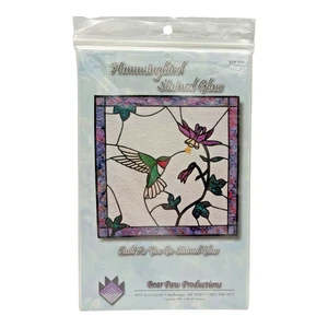 Hummingbird Quilt As You Go Stained Glass Fusible Web Bias Tape Technique Craft - Picture 1 of 5