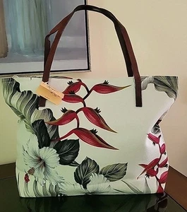 Colecciones Happa-Pequeño Monedero Floral Algodón con Mango de Cuero Nuevo con Etiquetas - Imagen 1 de 15