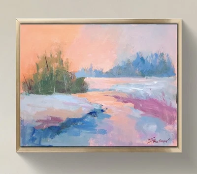 Pintura impresionista original sobre lienzo de 14x11 pulgadas - Firmada por el artista Foto 1 de 4