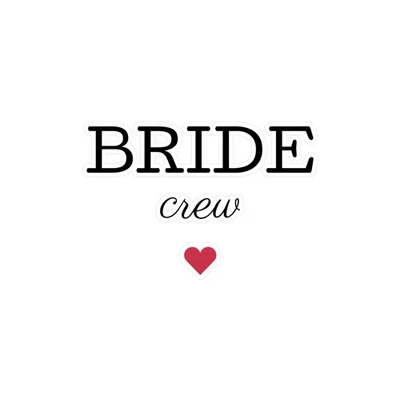 Bride Crew Kiss-Cut Vinyl Decals, Wedding Party Favors, Bridesmaid Gift, Bridal - Image 1 of 4