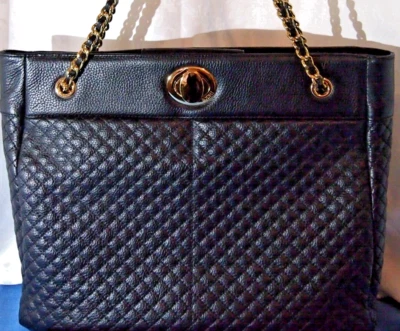 Bolso de Mano BODHI Cuero Acolchado Negro iPad 14" x 11" x 4.5" Compartimiento iPad 10" x 8" Foto 1 de 4