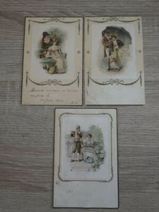 3x CPA POSTKARTE Illustrator E. STEWART 1905-1906 Relief Galante Szenen - Bild 1 von 4