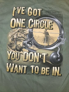 U.S. Marine Corps One Circle You Dont Want to be In GREEN Adult T-shirt - Picture 1 of 2