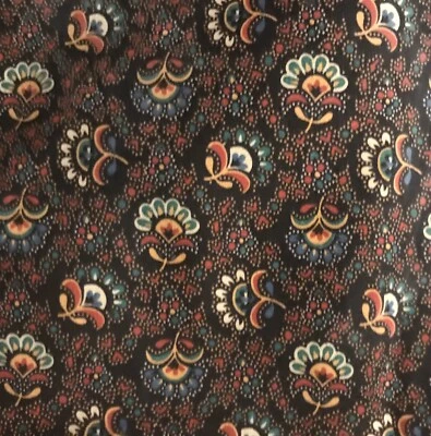 Vera Bradley 1 Fabric Fat Quarter Retired Rare Colette Black Crafts Sewing - Image 1 of 2