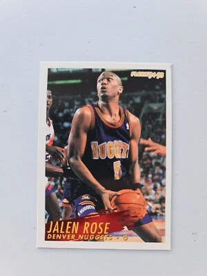 Tarjeta de radiocontrol de novato de baloncesto de la NBA Jalen Rose Fleer 1994/95 #276 Foto 1 de 3