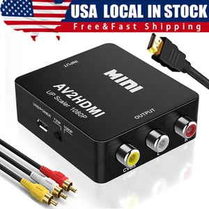 HDMI To RCA AV Adapter Converter Cable CVBS 3RCA 1080P Composite Video Audio - Picture 1 of 12
