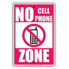 No Cell Phone Zone Cell Phone Restriction Zone Notice Aluminum Metal Sign
