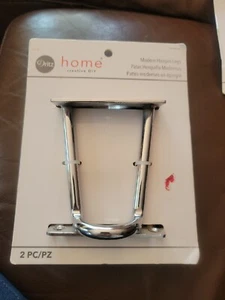 Dritz Home Creative DIY Mid Century Modern Hairpin 2 Legs Silver Chrome Table - Picture 1 of 4