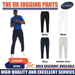 Uneek The UX Jogging Pants Gym Exercise Fitness Running Elasticated Waist UX9 - Picture 1 of 10