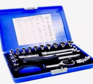 LASER TOOLS 1/4" ALLDRIVE (ADATTO A METRICA, AF, E-TORX E SPLINE) SET DI PRESE 3566 - Foto 1 di 2