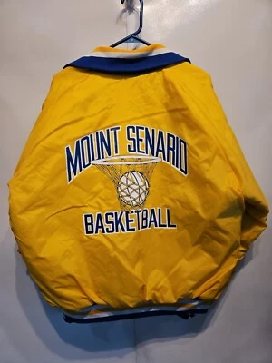 De Colección Mount Senario Saints NCAA Baskeball Chaqueta Universitaria Abrigo Para Hombres Grande DEFUNCIONADO Foto 1 de 4