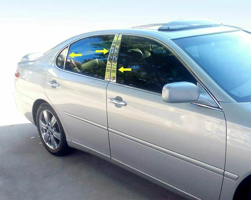 Para 03-06 Lexus ES 300/330 6PC Acero Inoxidable Cromo Pilar Poste Borde Foto 1 de 1