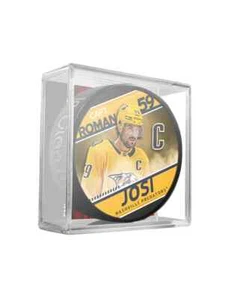 2024 Nashville Predators Captain Roman Josi Souvenir Hockey Puck W/Cube - Picture 1 of 3