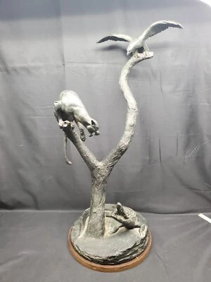 Joseph J. Greenberg (1915-1991) - Predators 1952 (resina, firmado en la parte inferior) 29" Foto 1 de 4