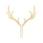 Cake Topper Pick Make A Wish Birch Effect Antlers Wooden Cupcake Decoration