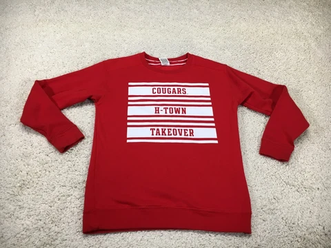 Houston Cougars Sweater Womens Extra Small Red Victoria Secret Pink Sweatshirt Cover