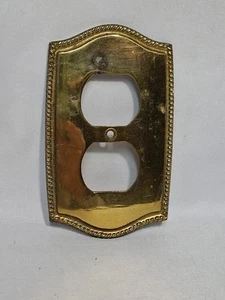 CUBIERTA DE PLACA de salida de CO Broadway Supply de latón macizo de colección, borde de cuerda - Imagen 1 de 3