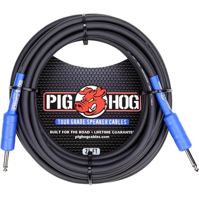 Cable de altavoz Pig Hog calibre 14 cable 1/4 pulg. a 1/4 pulg. 25 pies Foto 1 de 2