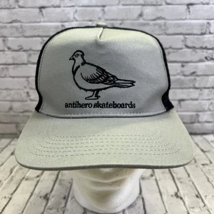 Antihero Skateboards Hat Cap Snap Back Gray Black Mesh Trucker Embroidered Mens - Picture 1 of 8