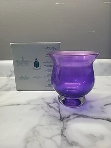 PartyLite Amethyst Tealight Holder P7227 Purple Glass Candle Holder  - Picture 1 of 7