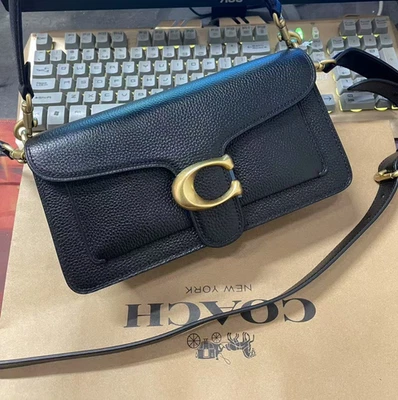 Сумка наплечная Coach 73995 Tabby26 двусторонняя через плечо черная кожаная розетка новая - Изображение 1 из 4