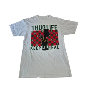 Bart Simpson Thug Life T Shirt Size Small White Graphic Design Flying Horse - Picture 1 of 6
