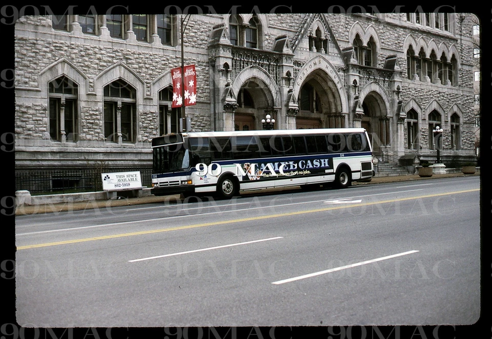 NASHVILLE MTA. Autobús de metro flexible #514. Nashville (TN). Diapositiva original 1991. Foto 1 de 1