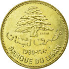 [#103524] Moneta, Libano, 25 Piastres, 1980, FDC, Nichel-ottone, KM:E13