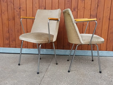 Chair Vintage Easy Chair Armchair Chrome Danish Recliner Chair 60er Chair 1/2 Cover
