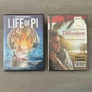The Descendants & Life of Pi - 2 DVD Bundle Lot -  Academy Award Winners - Picture 1 of 9