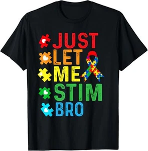 Just let me stim bro Kids Boys Funny Autism Awareness Month T-Shirt Hoodie - Picture 1 of 18